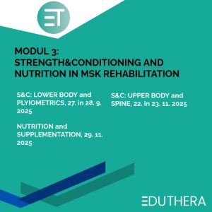 MODUL 3 - VADBA MOČI (S&C) IN PREHRANA V REHABILITACIJI MIŠIČNO-SEKELETNIH STANJ