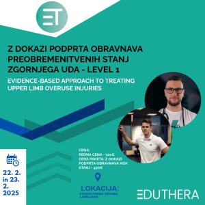 Z DOKAZI PODPRTA OBRAVNAVA PREOBREMENITVENIH STANJ ZGORNJEGA UDA (Evidence-based approach to treating upper limb overuse injuries)