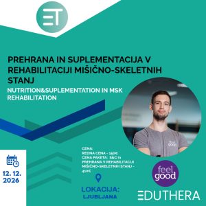 Izobraževanje 3 - prehrana in suplemetacija v rehabilitaciji mišIčno-skeletnih stanj